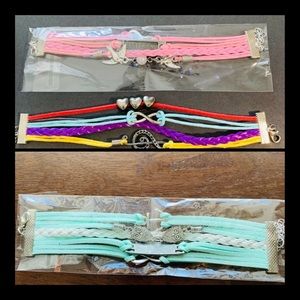 (3) Wrap Layered Bracelets